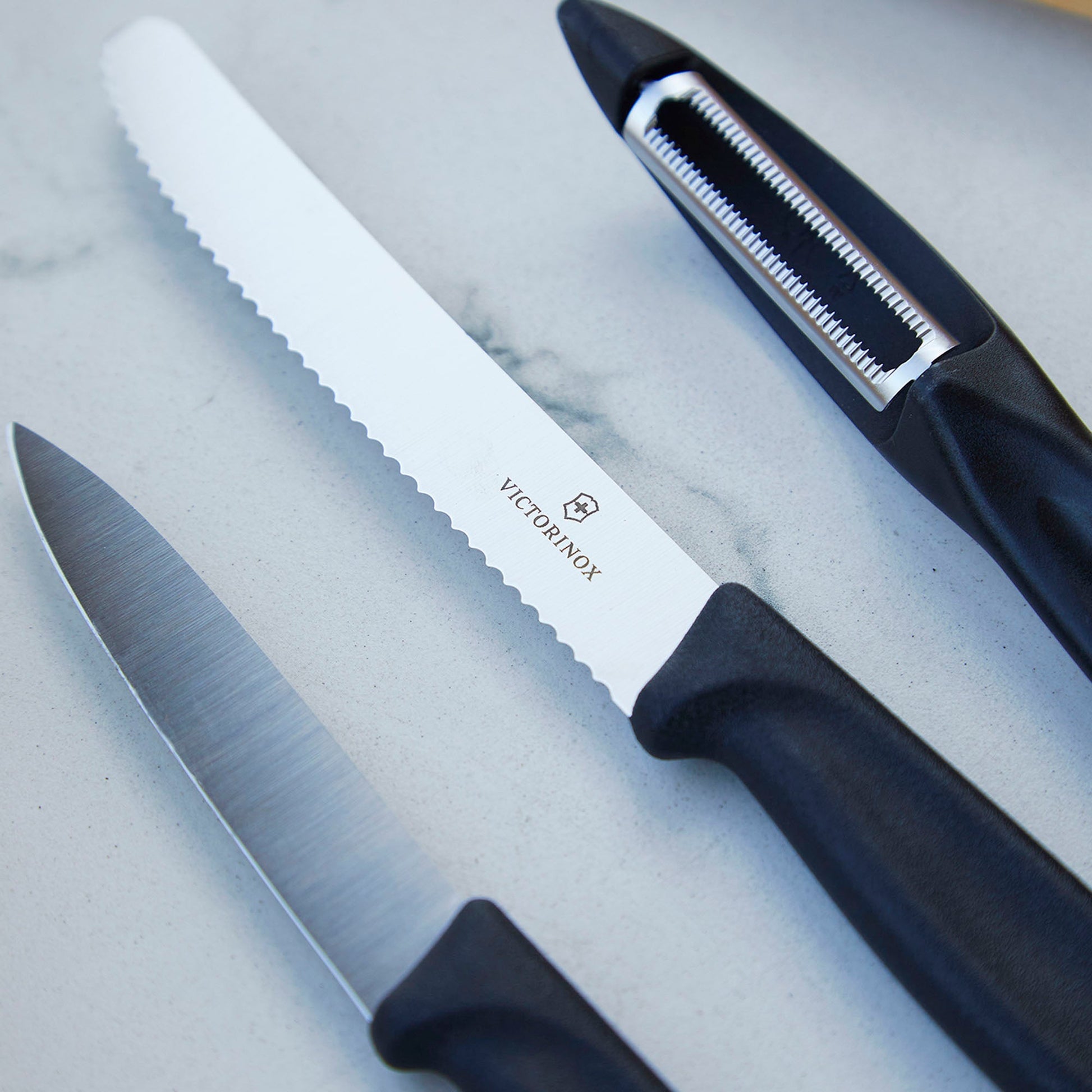 Set Cuchillos Mondadores Swiss Classic Pelador 3 Pzs Victorinox8#Negro