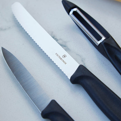 Set Cuchillos Mondadores Swiss Classic Pelador 3 Pzs Victorinox8#Negro