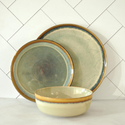 Juego de Loza 18 piezas Vajilla Cerámica Lisboa Decoexpress3#Café