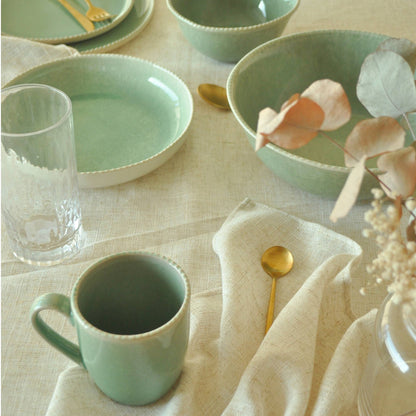 Juego de Loza 20 piezas Vajilla Cerámica Sevilla Decoexpress2#Verde