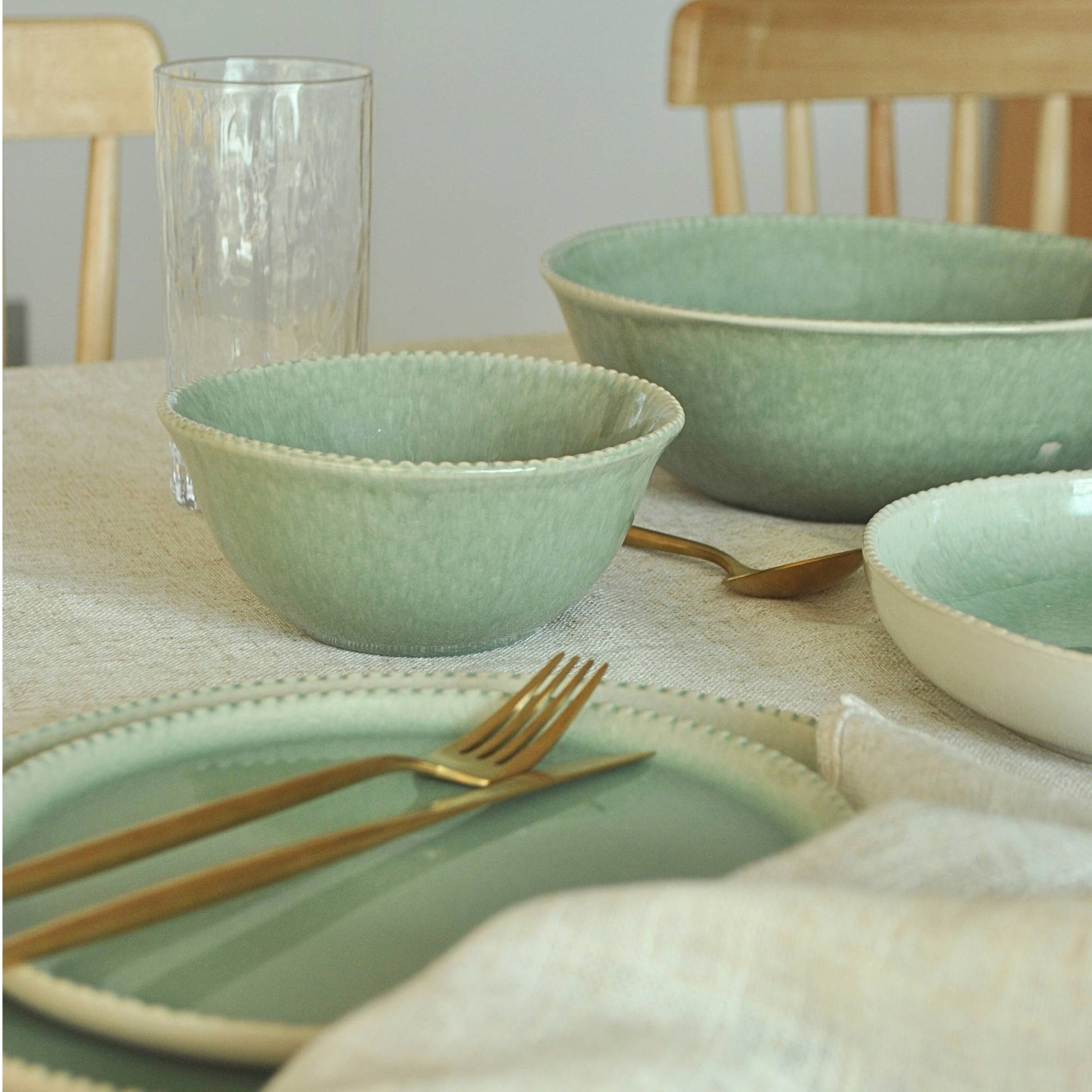 Juego de Loza 30 piezas Vajilla Cerámica Sevilla Decoexpress4#Verde