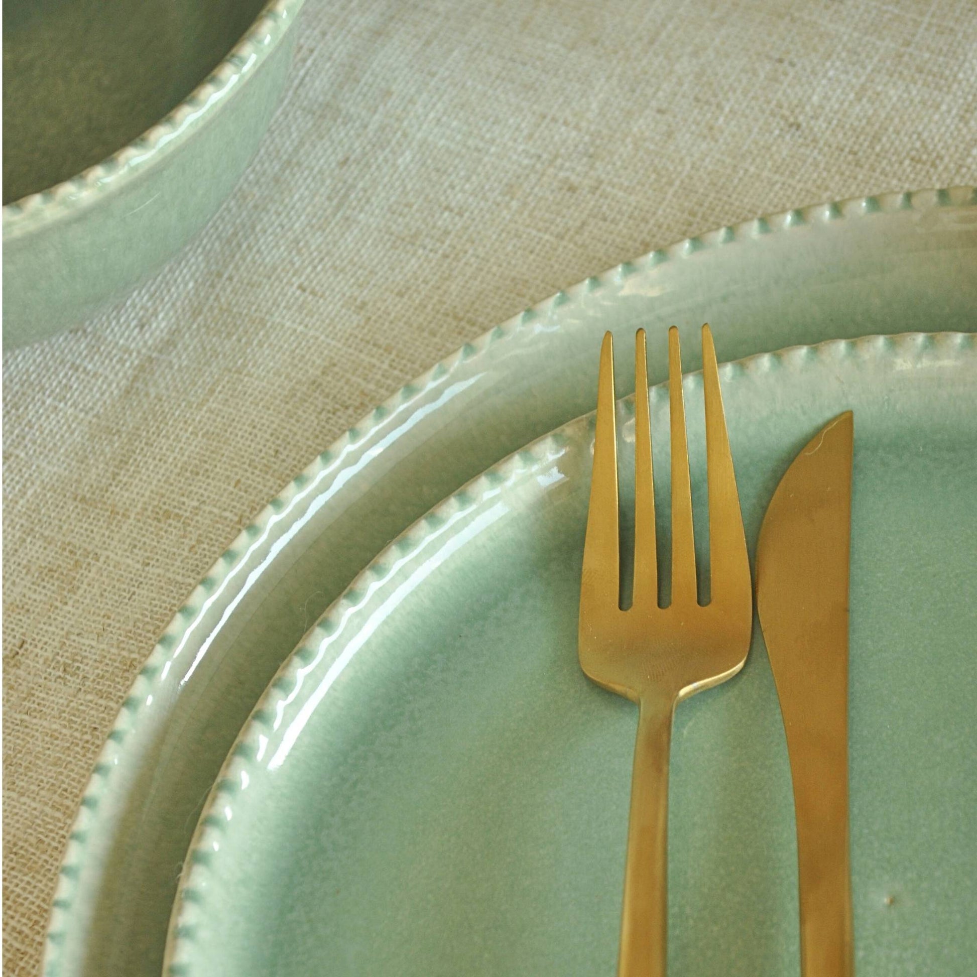 Juego de Loza 20 piezas Vajilla Cerámica Sevilla Decoexpress4#Verde