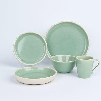 Juego de Loza 30 piezas Vajilla Cerámica Sevilla Decoexpress1#Verde