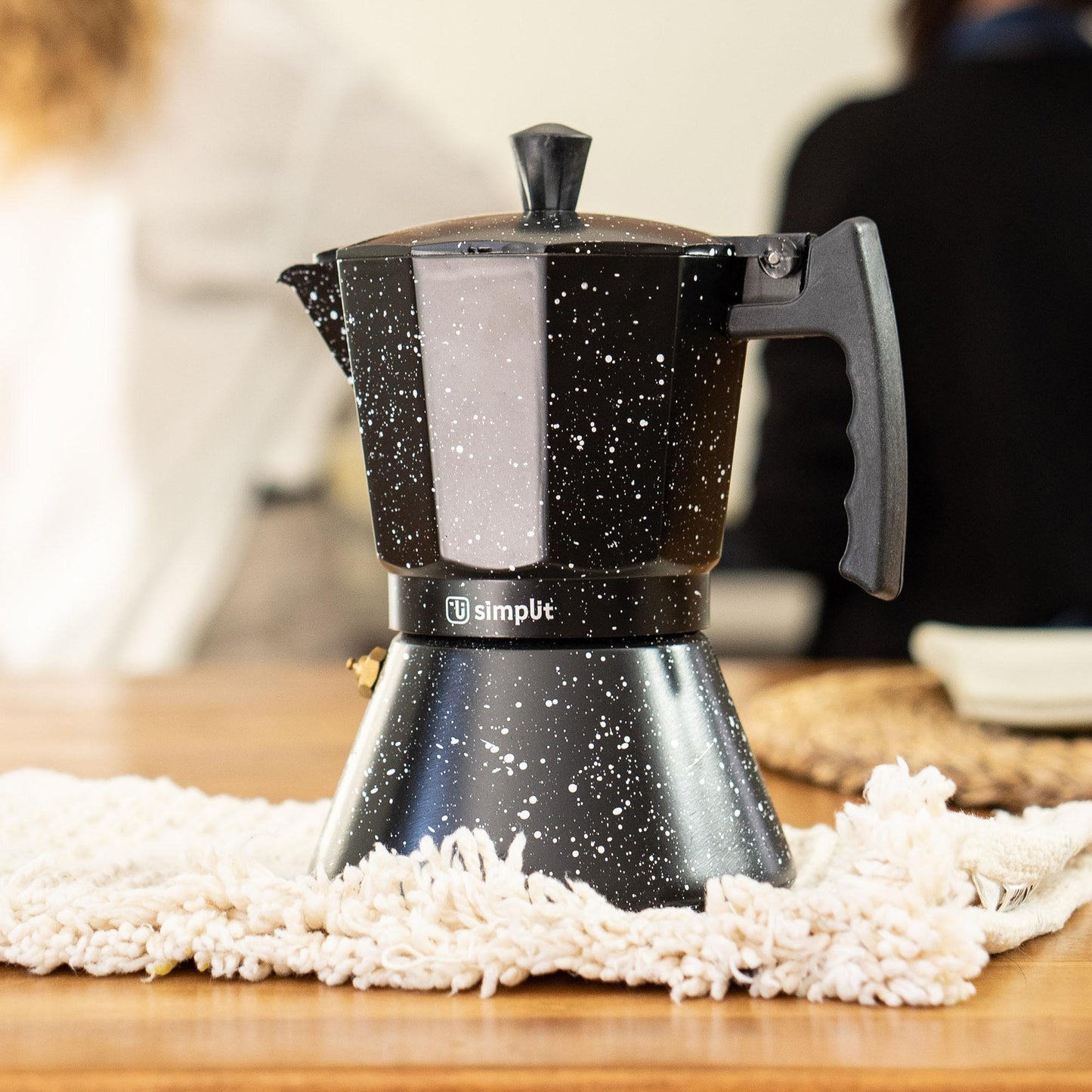 Cafetera Italiana Granito 12 Tazas Simplit1#Negro