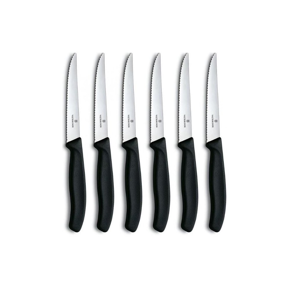 Juego Cuchillos Bistec Swiss Classic 6 Pzs 11 cm Victorinox2#Negro