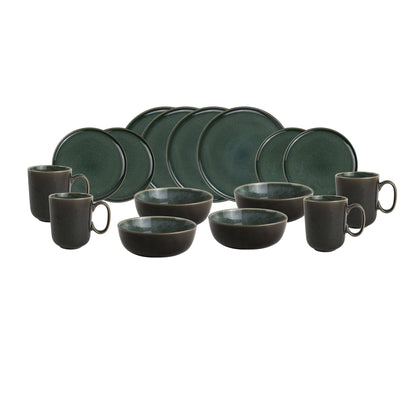 Juego de Loza Moscú 16 Pzs Vajilla Cerámica Decoexpress5#Verde