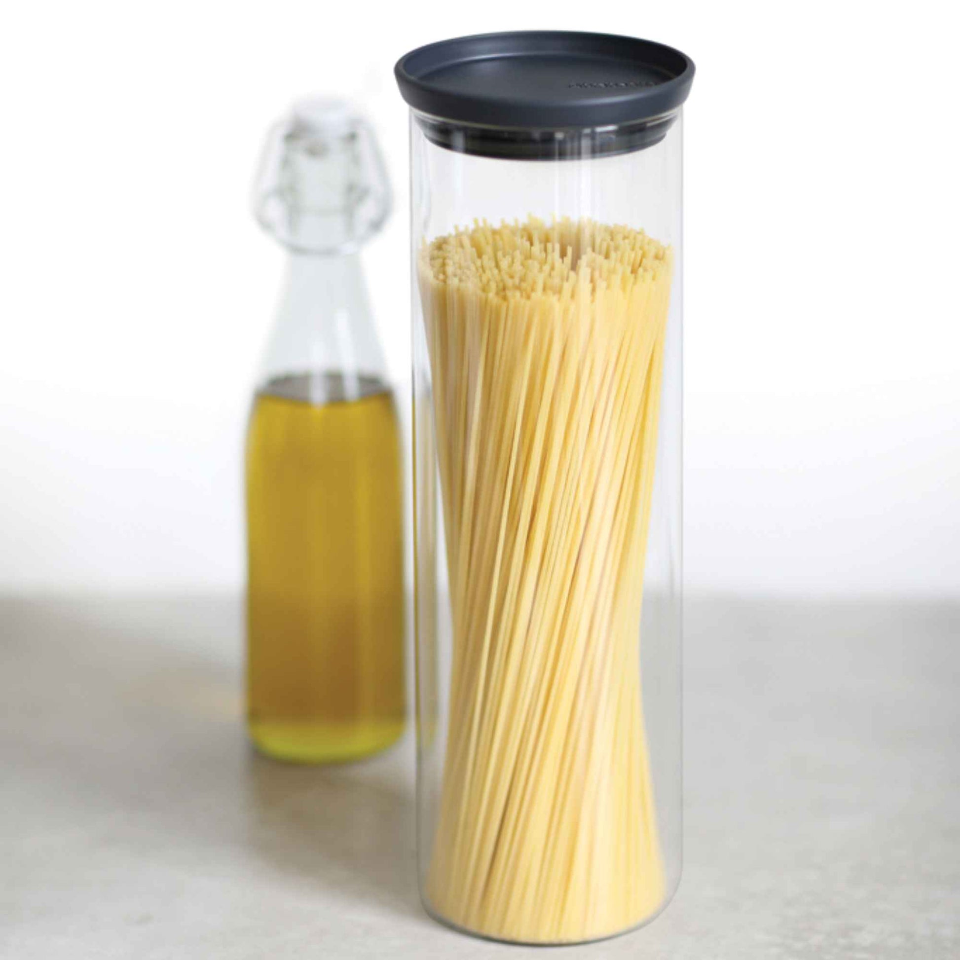 Contenedor De Vidrio Apilable 1.9 Lts Brabantia1#Gris Oscuro