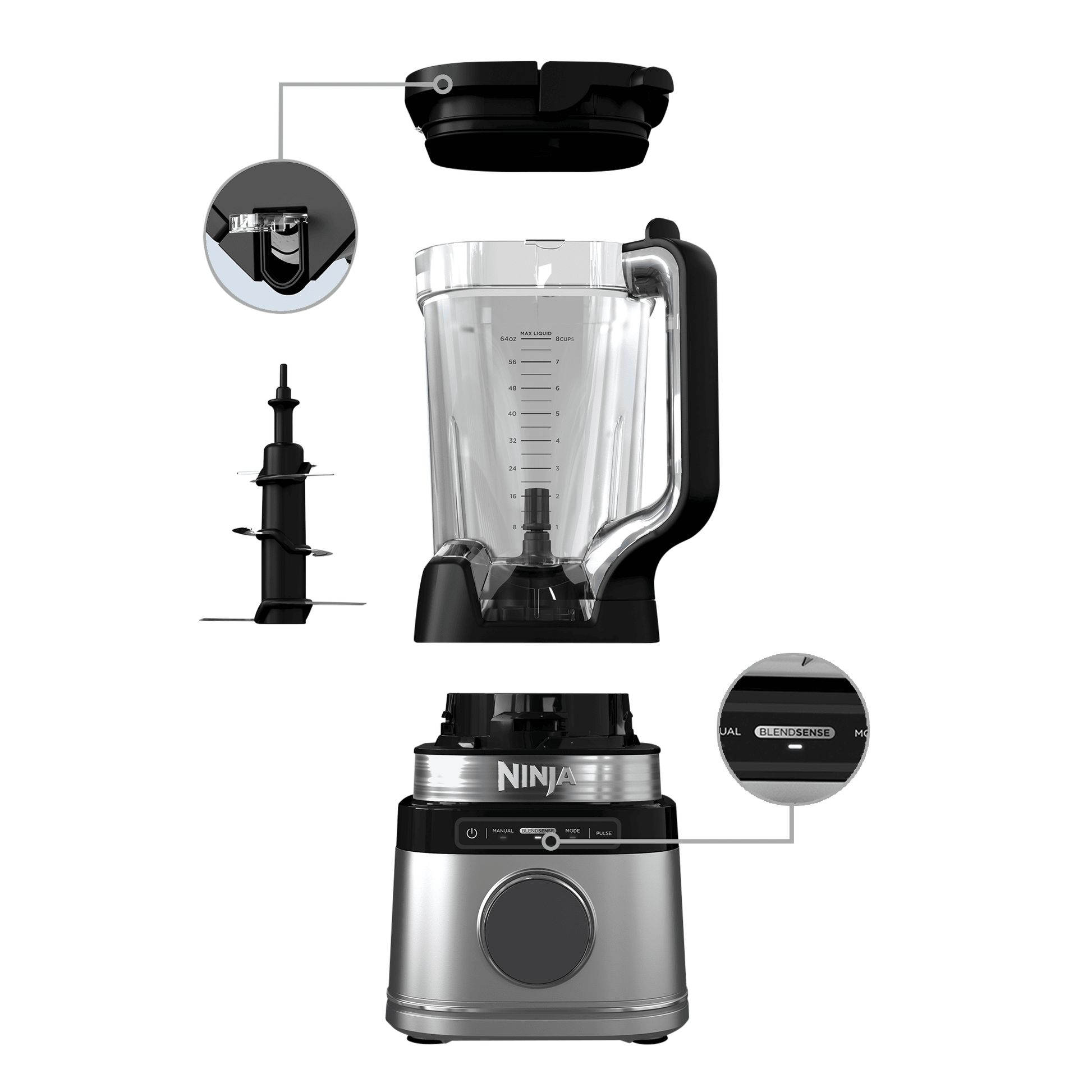 Licuadora Detect Power Pro Blendsense TB201EU Ninja3#Sin color