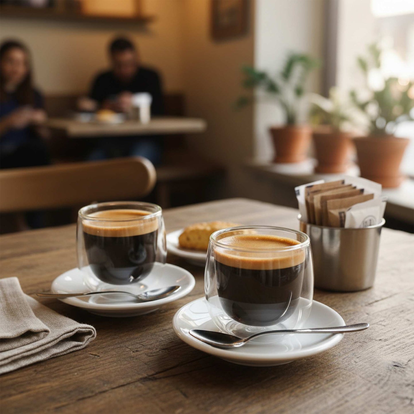 Set 4 Tazas Vidrio Doble Pared Espresso 80 ml Simplit1#Sin Color