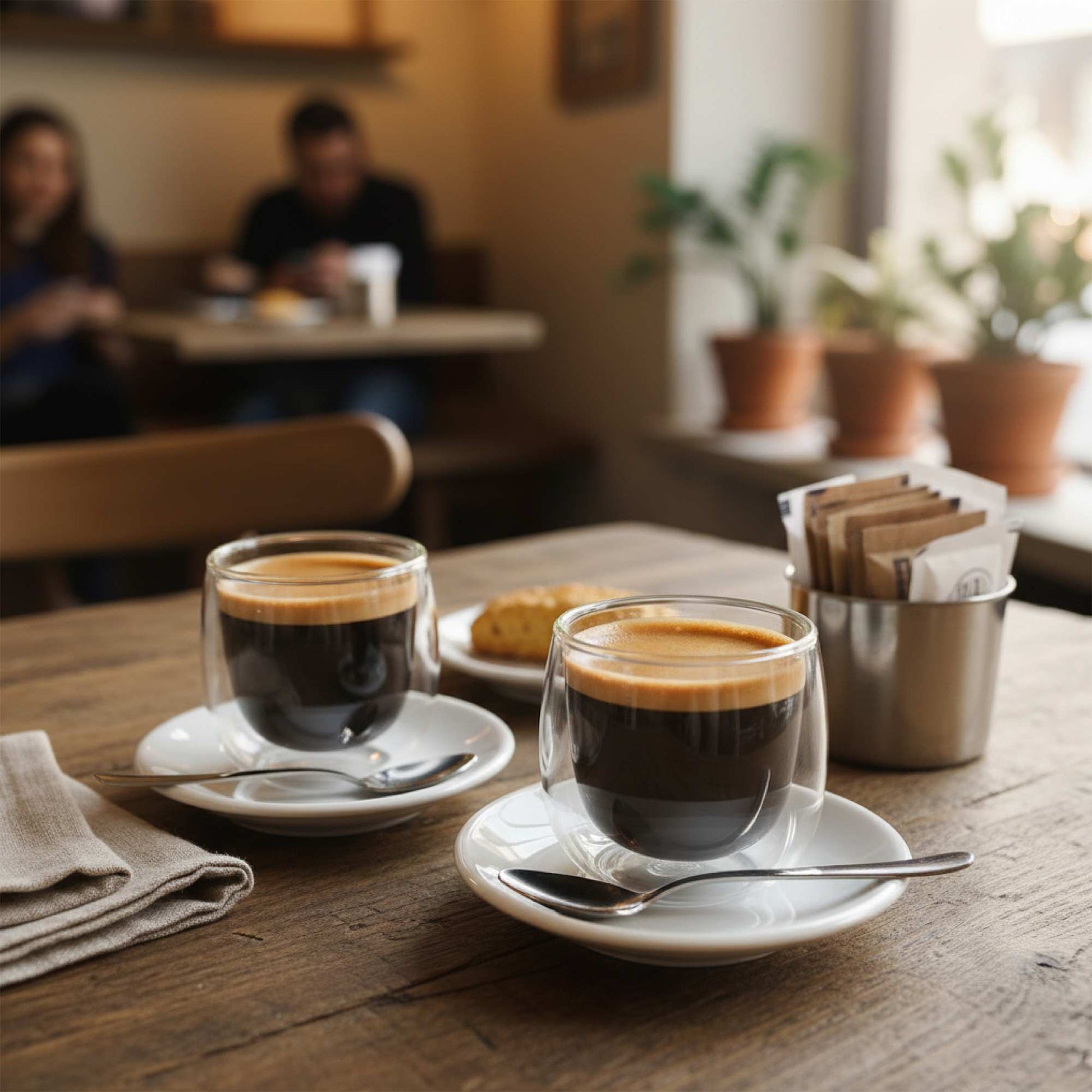 Set 4 Tazas Vidrio Doble Pared Espresso 80 ml Simplit1#Sin Color