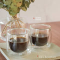 Set 4 Tazas Vidrio Doble Pared Espresso 80 ml Simplit6#Sin Color