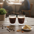 Set 2 Tazas de Vidrio Doble Pared 350 ml Simplit4#Sin color