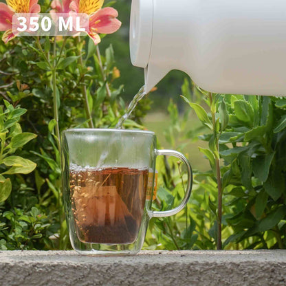 Set 4 Tazas de Vidrio Doble Pared 350 ml Simplit3#Sin Color