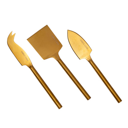 Set Tabla De Aperitivo Element + 3 Cuchillos Simple Cook