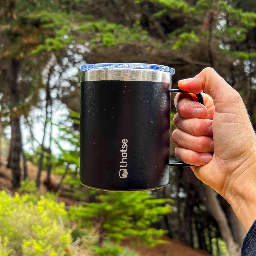 Taza Térmica Insulada Camping 350 Ml Lhotse4#Negro