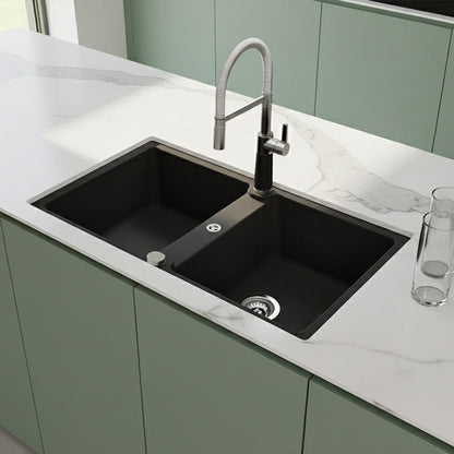 Lavaplatos Bajo/Sobre Cubierta Cuarzo Typos N 200 Schock1#Negro