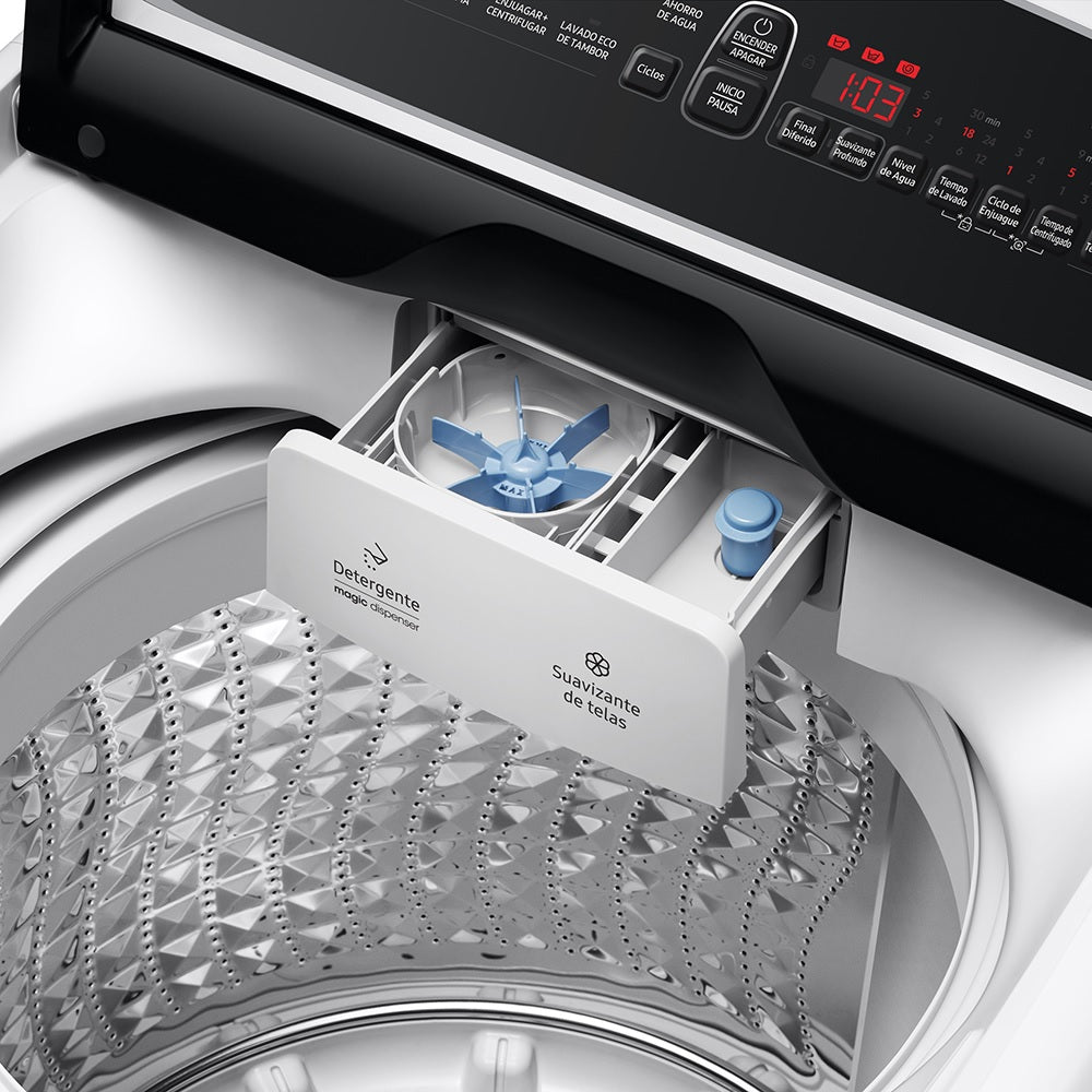 Lavadora de carga superior 17Kg con Dosificador Magic Dispenser8#Blanco