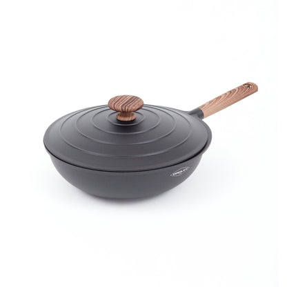 Wok Eco Nature Con Tapa 30 Cm Oroley9#Gris