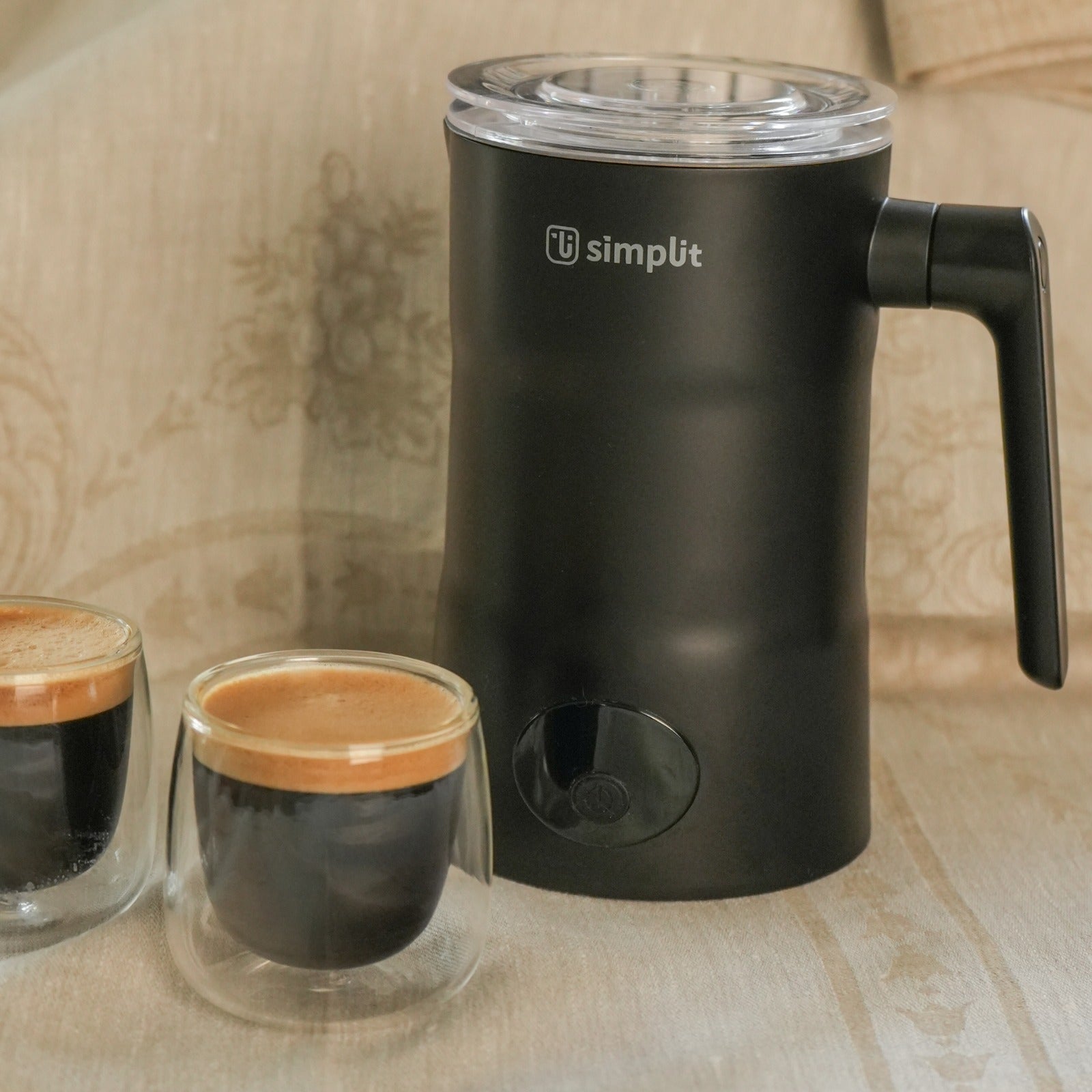 Pack Cafetera Italiana 12 Tz + Espumador 4 En 1 Simplit3#Negro