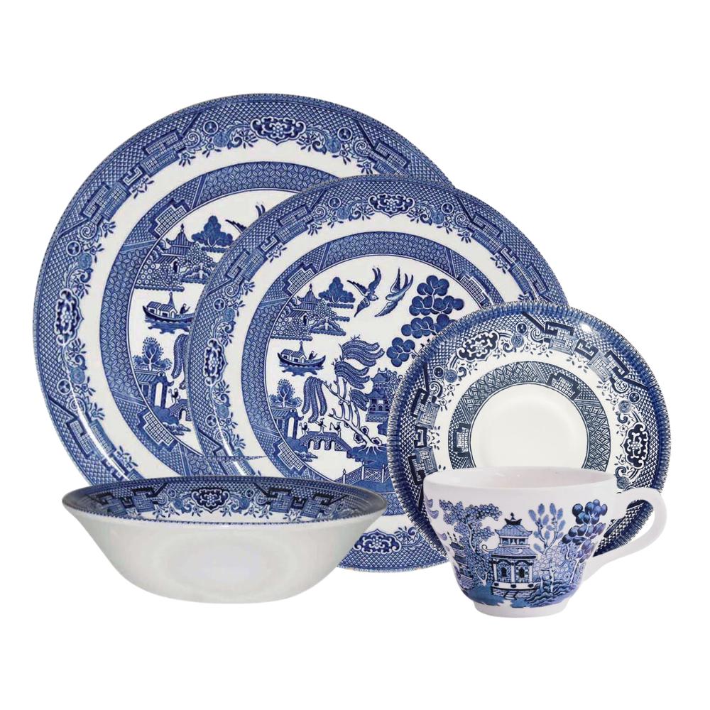 Juego Loza Blue Willow 20 Pzs Churchill1#Sin color