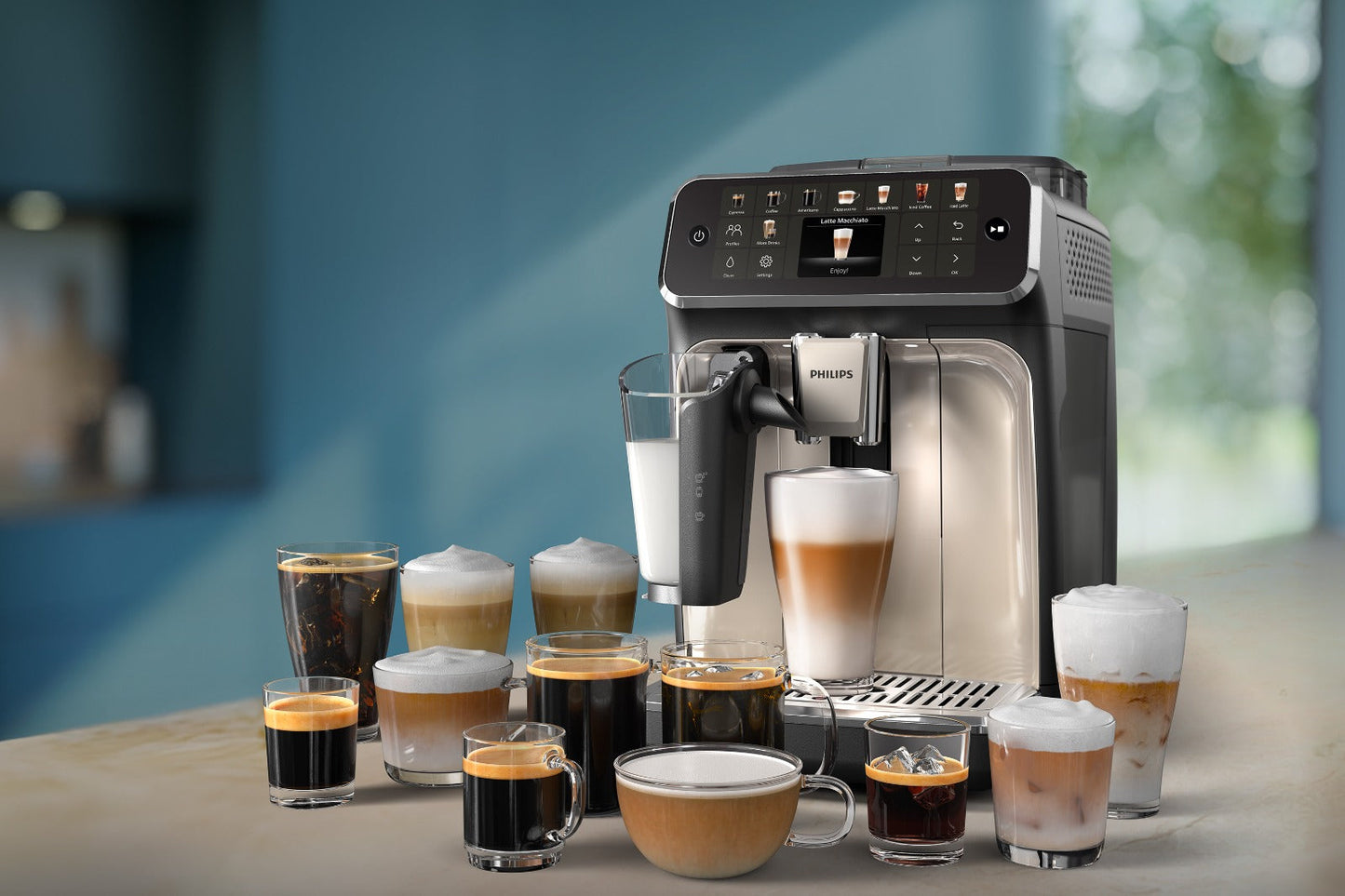 Cafetera Espresso Automática EP5547/90 Sistema Latte  Philips8#Negro
