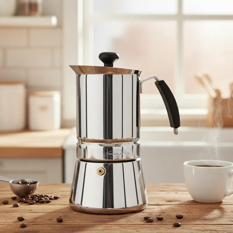 Cafetera Inducción Arges 4 Tazas Oroley1#Acero