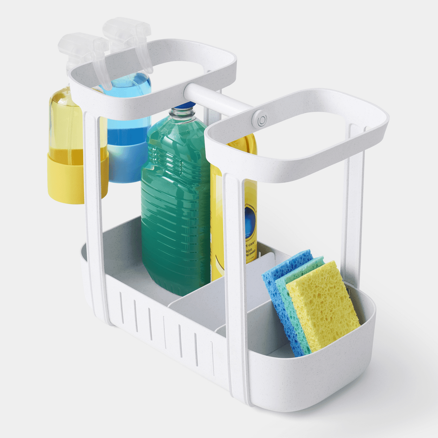Organizador Para Productos De limpieza Con Asa Sinksuite Youcopia1#Blanco