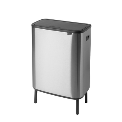 Basurero Bo Touch Hi Balde Plástico 60 Lts Brabantia10#Plateado