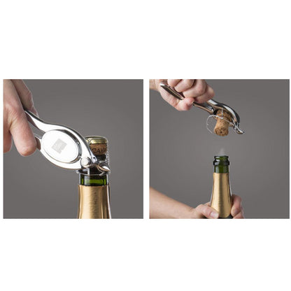 Abridor Todo-en-1 Botella Champagne VacuVin3#Gris