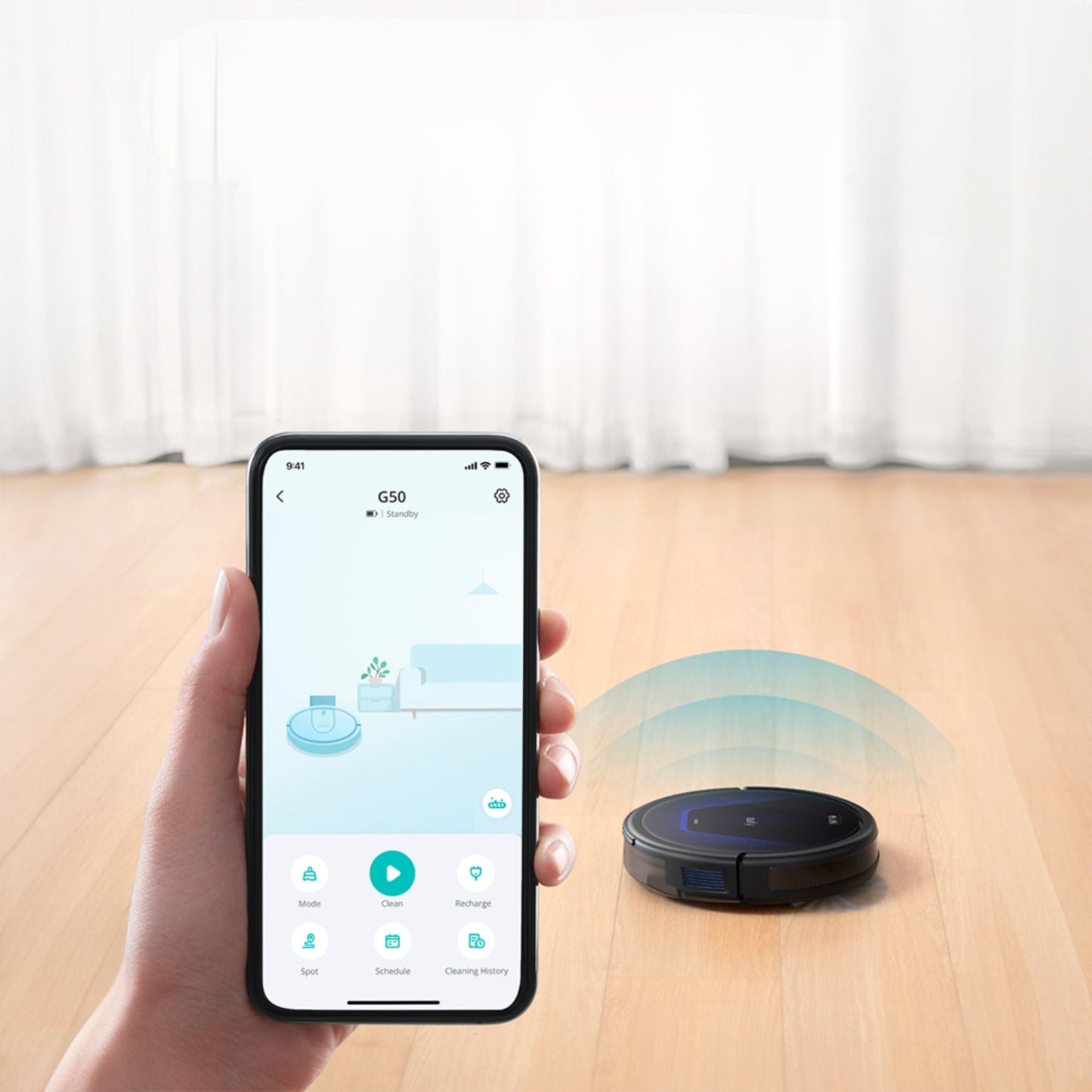 Aspiradora Robot Inteligente Robovac G50 Eufy4#Negro