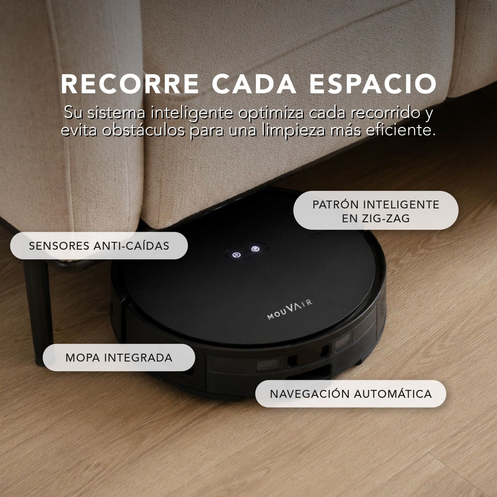 Aspiradora Robot y Trapeadora Mouvair Smart Clean-Aspiradoras Robot