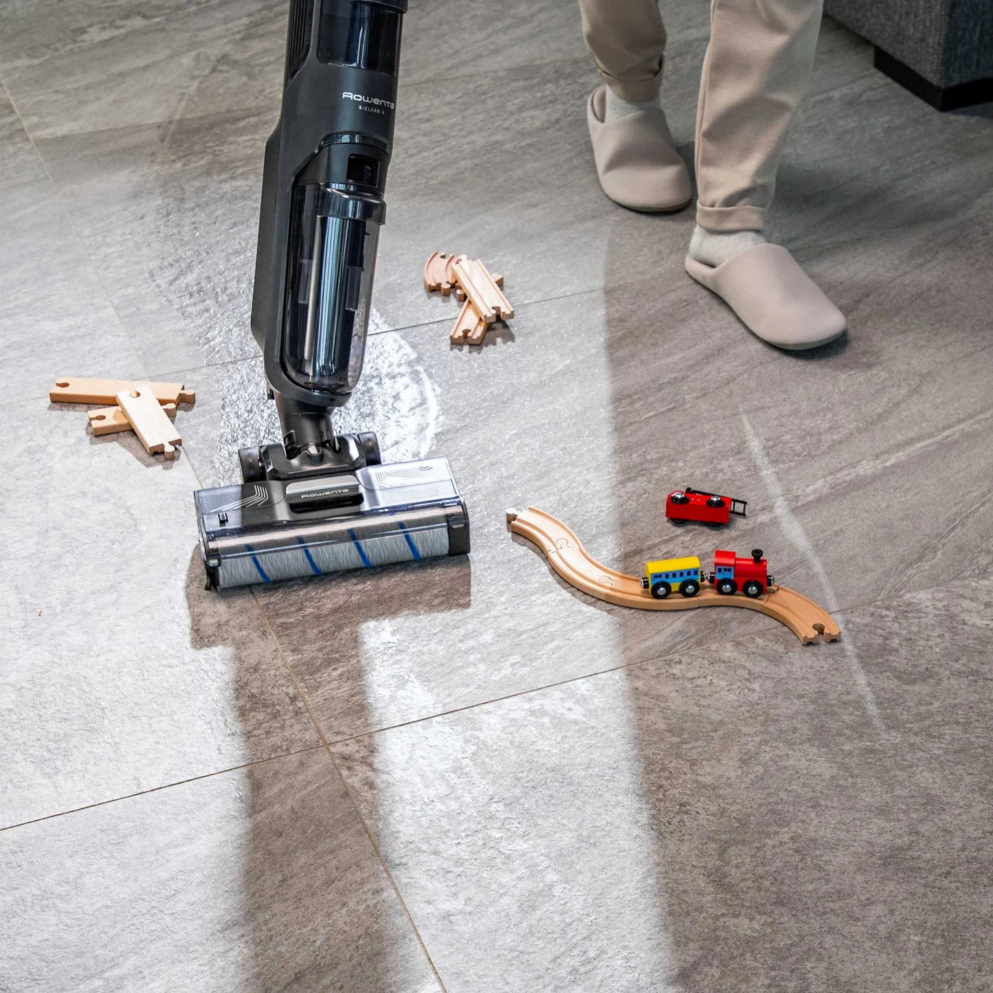Aspiradora Trapeadora X - Clean 4 Rowenta7#Gris