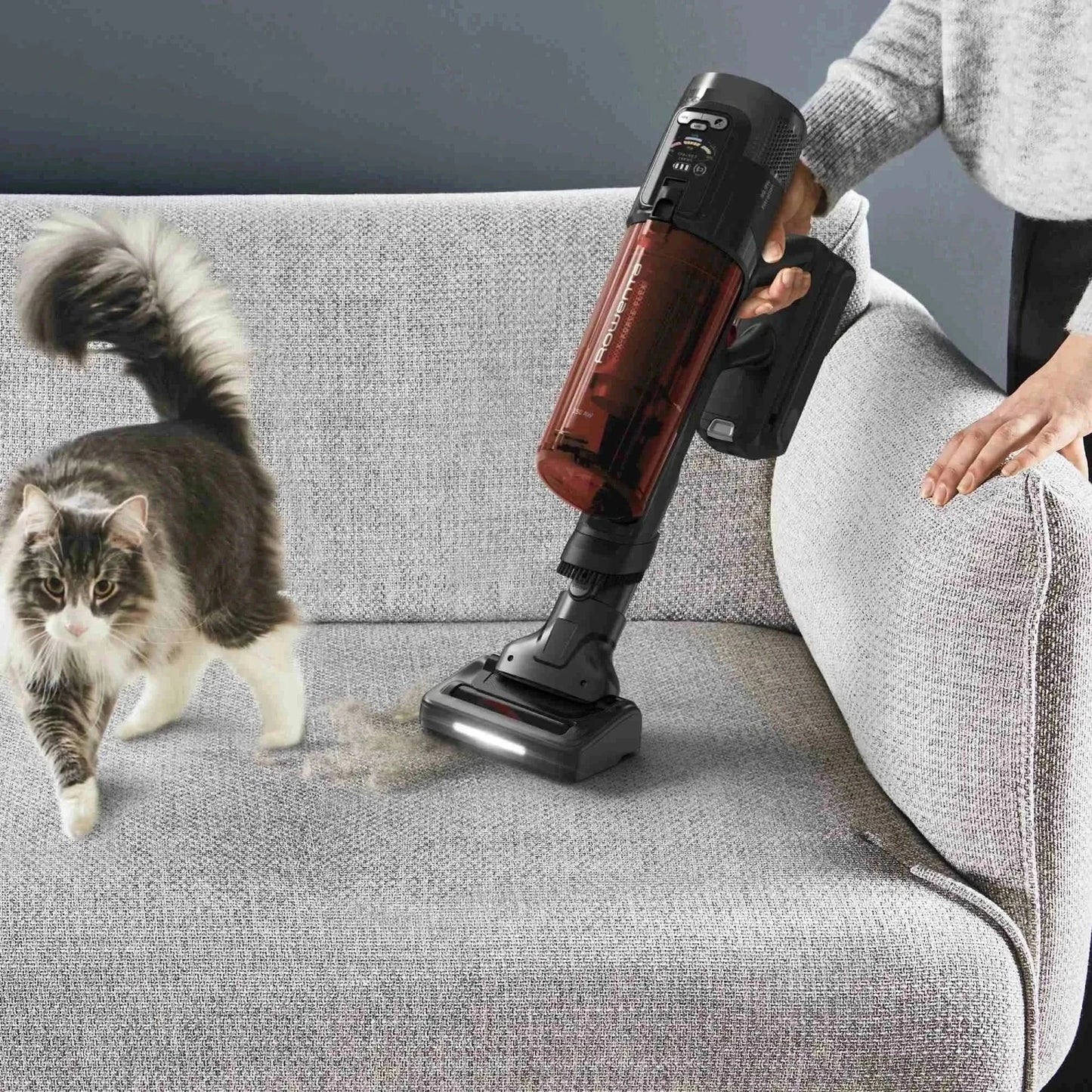 Aspiradora Vertical X-FORCE 13.60 150W Animal Care Rowenta2#Rojo