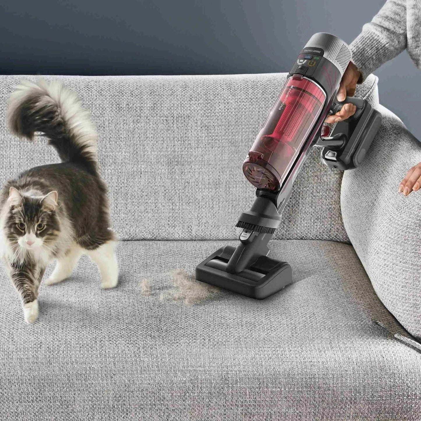 Aspiradora Vertical X-FORCE FLEX 9.60 100AW Animal Parquet Rowenta2#Rojo