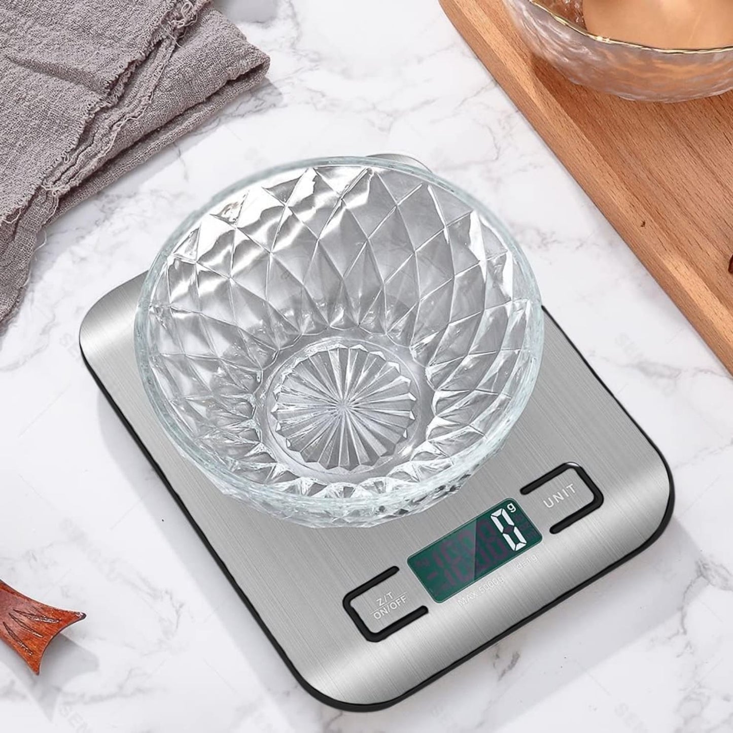 Balanza Digital De Acero 5 Kg Santú Home & Deco3#Acero