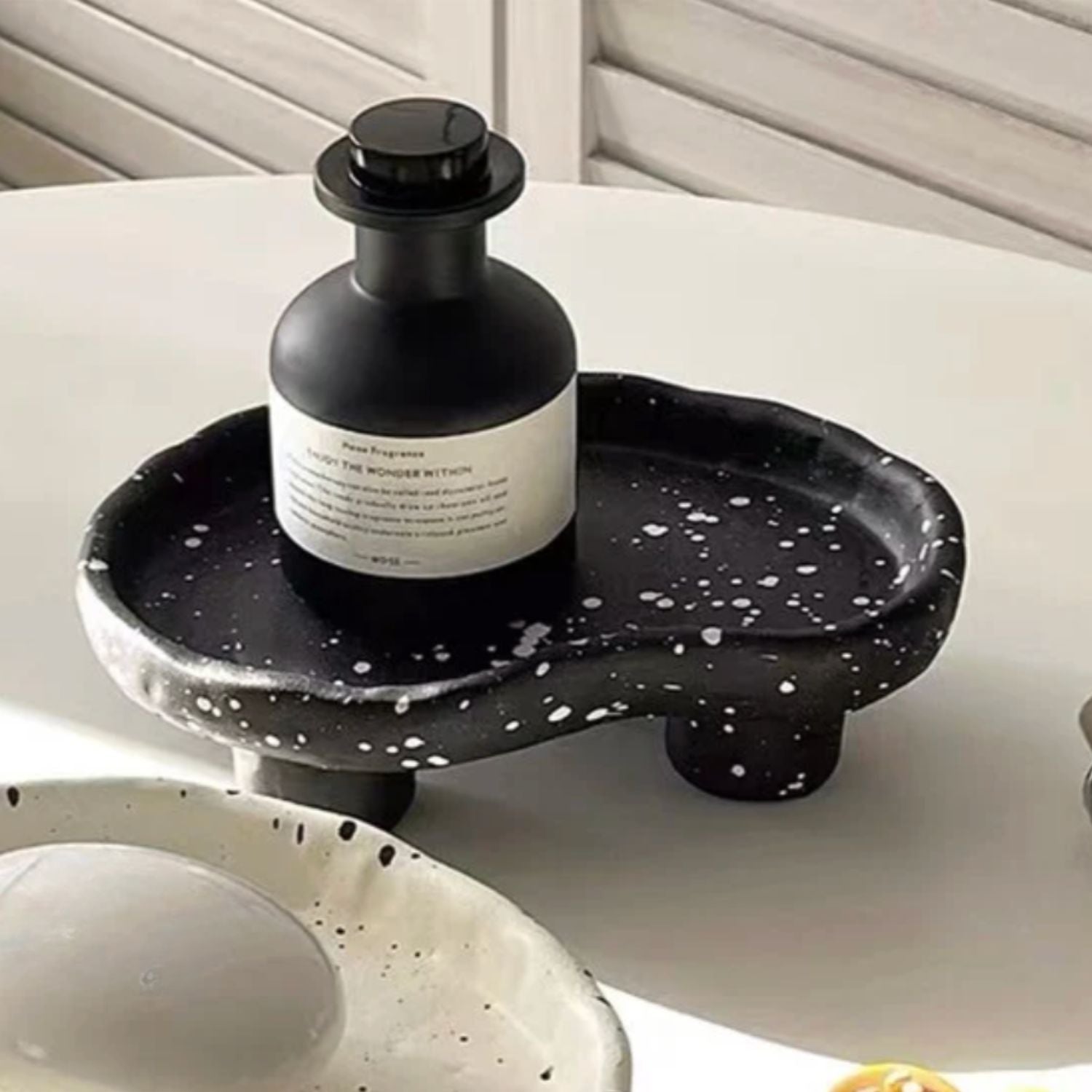 Bandeja Cerámica Pepper Terrazo Negro Santú Home & Deco2#Negro