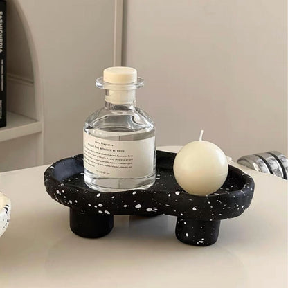 Bandeja Cerámica Pepper Terrazo Negro Santú Home & Deco3#Negro