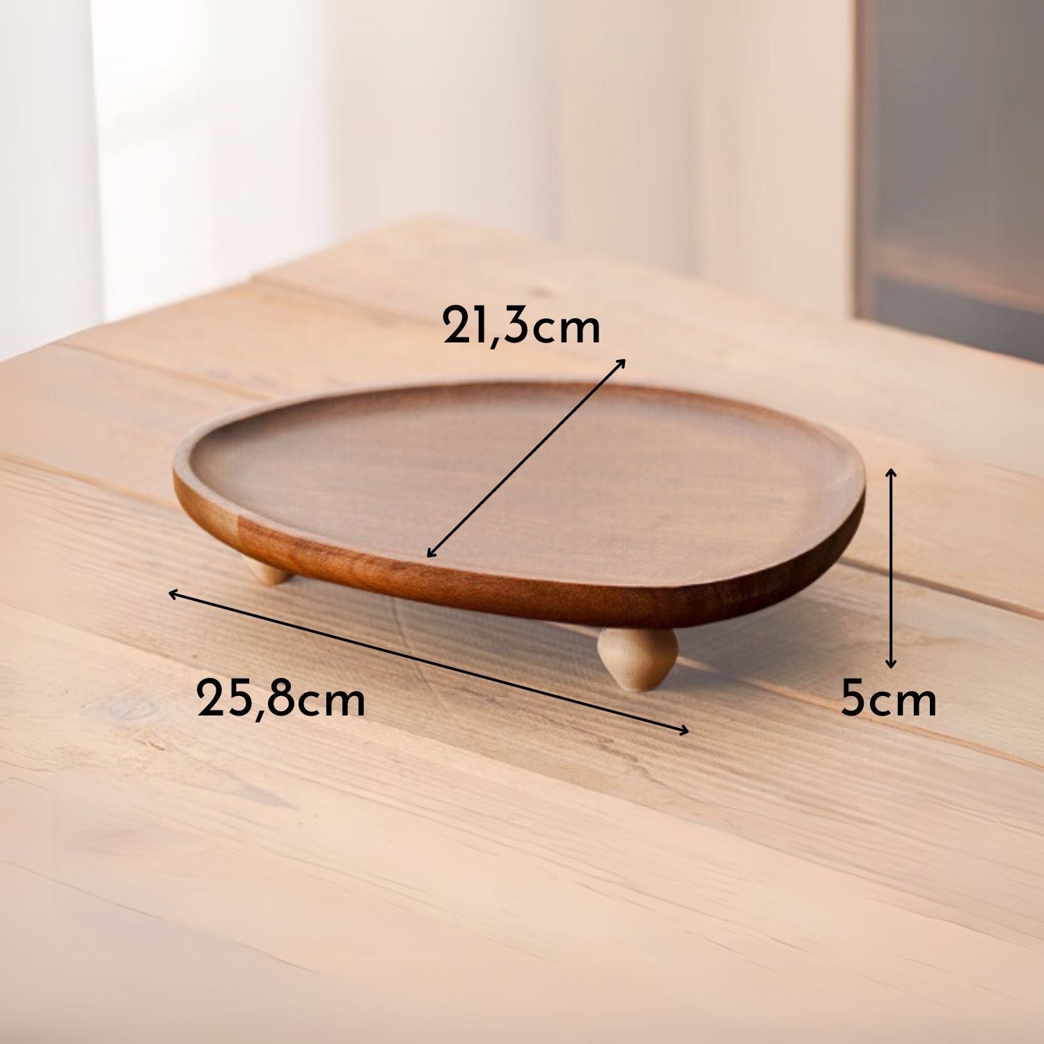 Bandeja Rústica Madera Acacia con Patas Santú Home & Deco7#Marrón