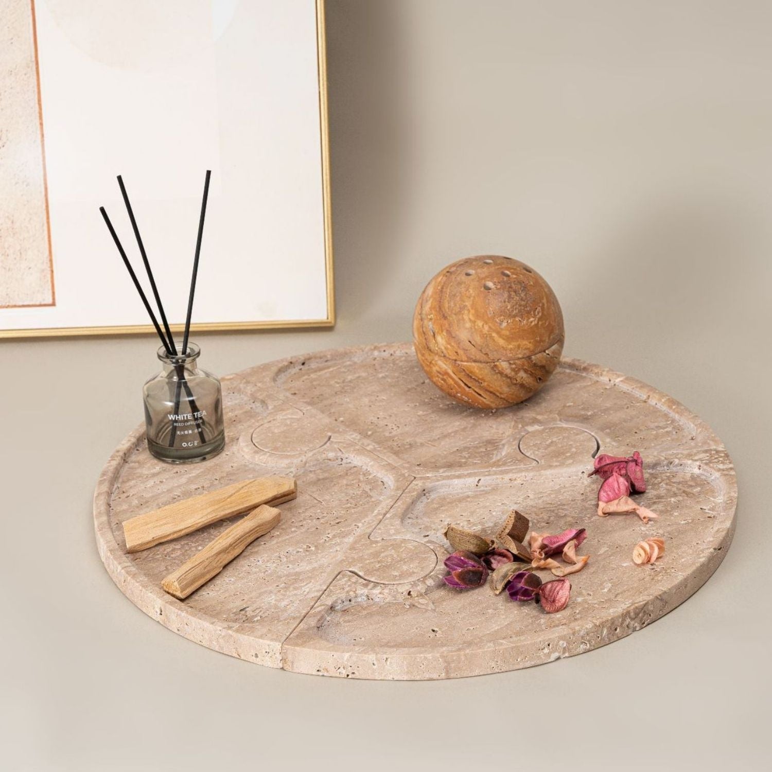 Bandeja de Piedra Puzzle Travertino Deco y Aperitivos5#undefined