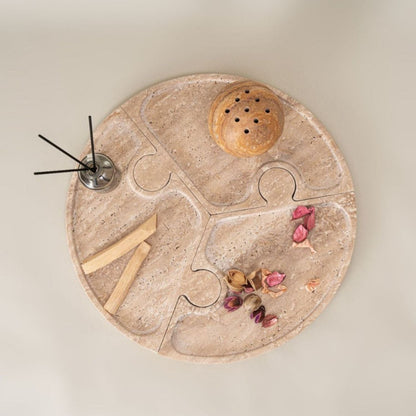 Bandeja de Piedra Puzzle Travertino Deco y Aperitivos7#undefined
