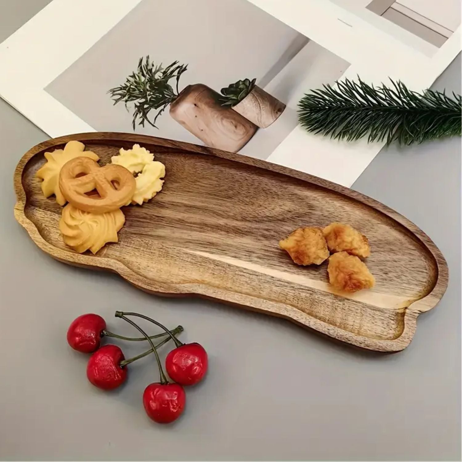 Bandeja Madera Acacia Irregular Santú Home & Deco1#Marrón