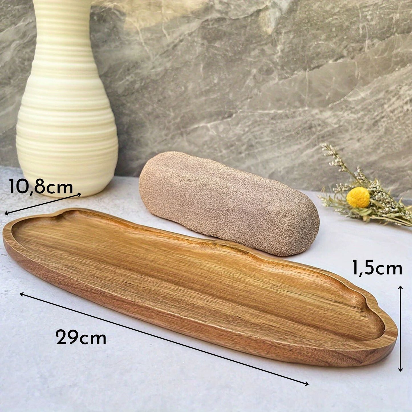 Bandeja Madera Acacia Irregular Santú Home & Deco6#Marrón