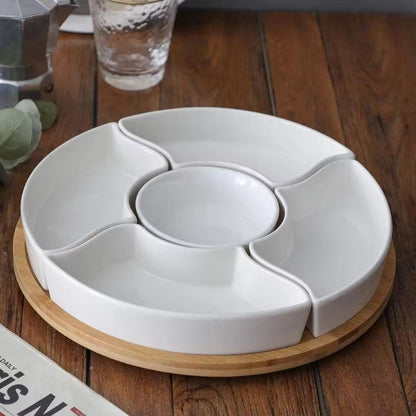 Bandeja Para Aperitivos Redonda Santú Home & Deco7#Blanco