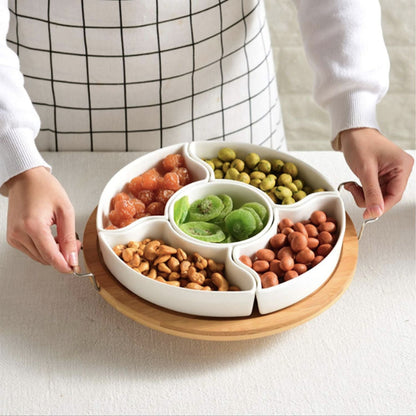 Bandeja Para Aperitivos Redonda Santú Home & Deco1#Blanco