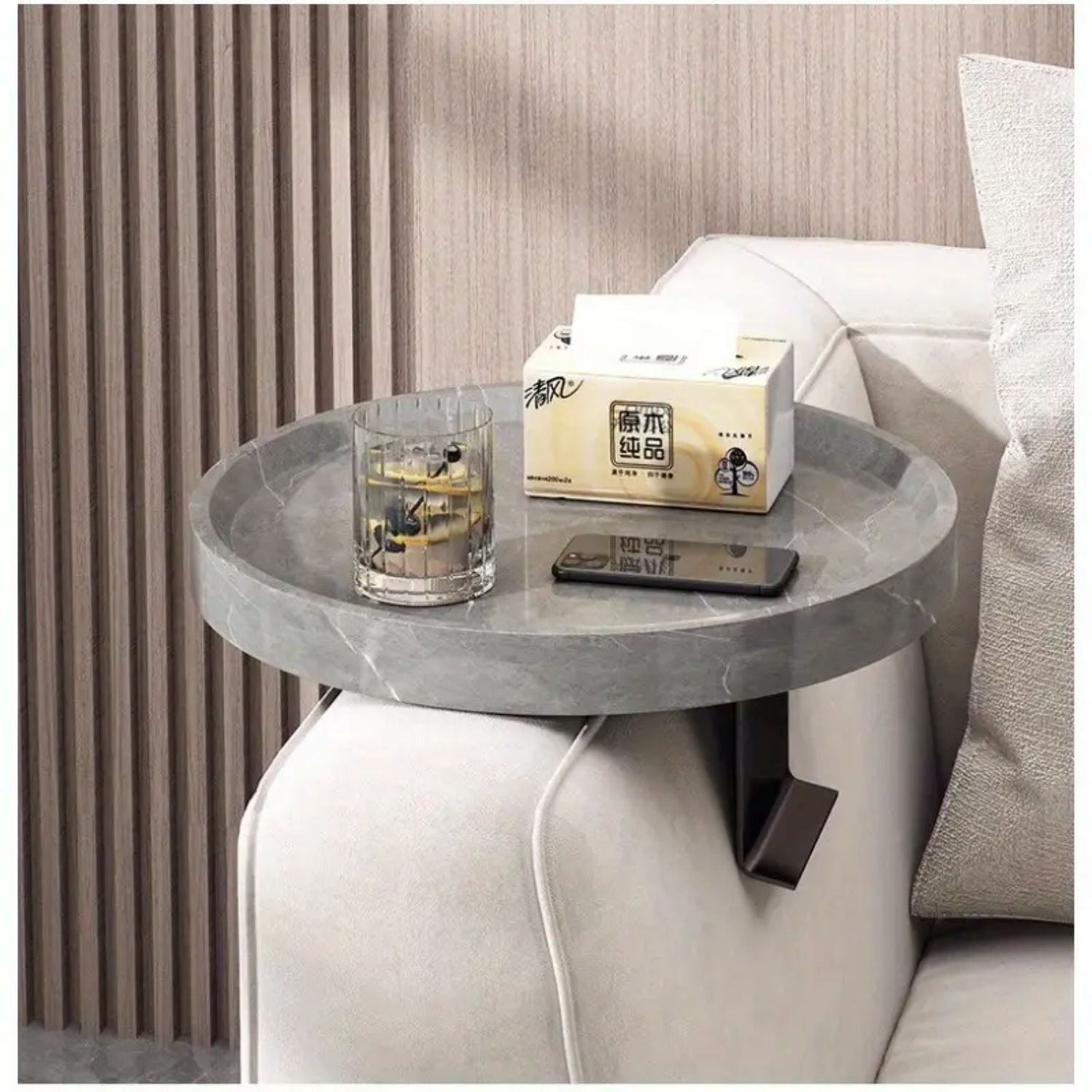 Bandeja Para Bocadillos Brazo De Sofá Santú Home & Deco5#Gris