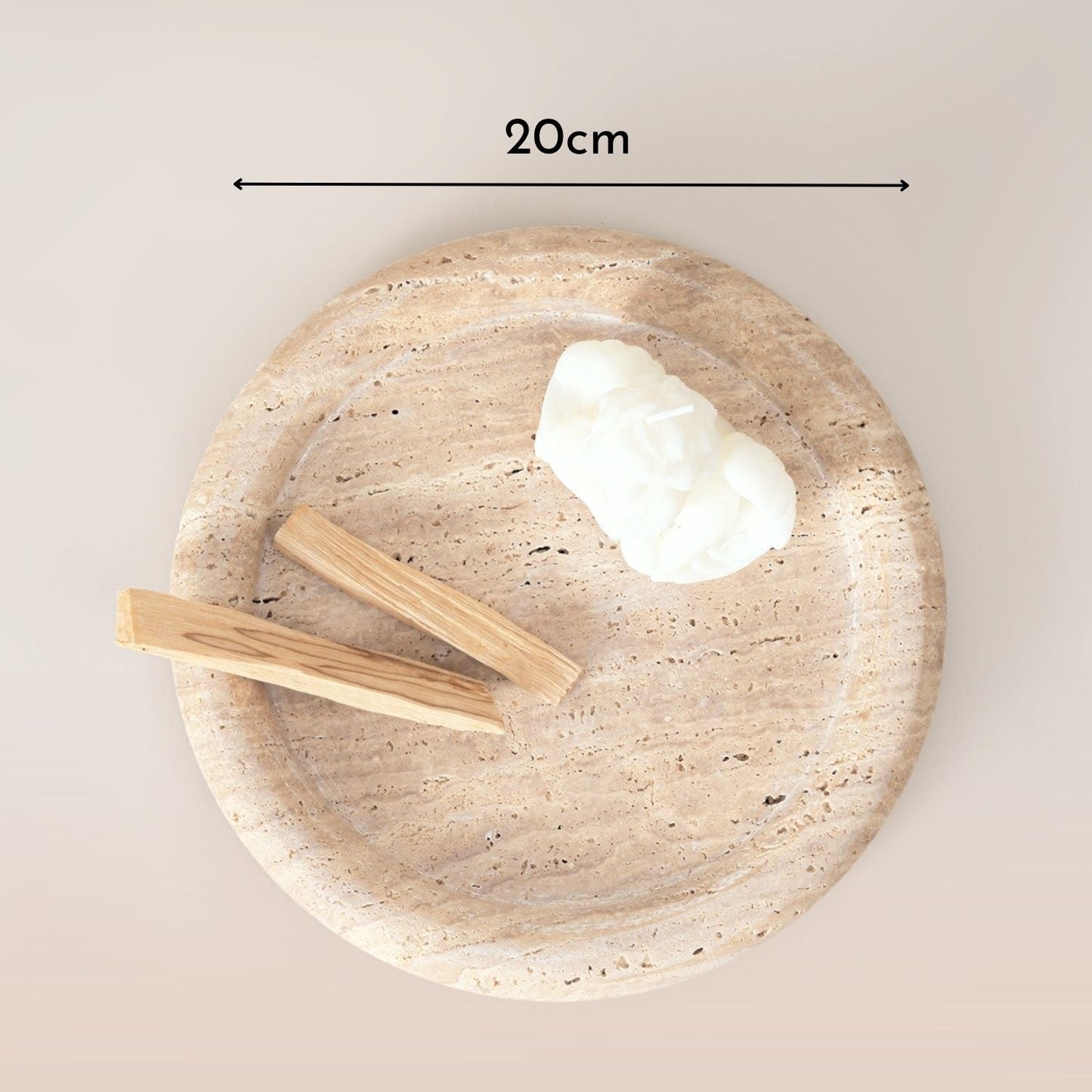 Bandeja Redonda de Piedra Ambar Travertino9#undefined