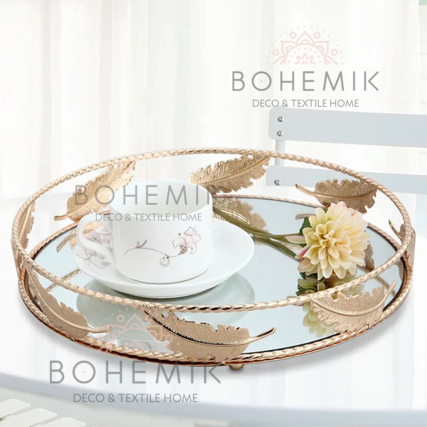 Bandeja Hojas Doradas Bohemik5#Dorado