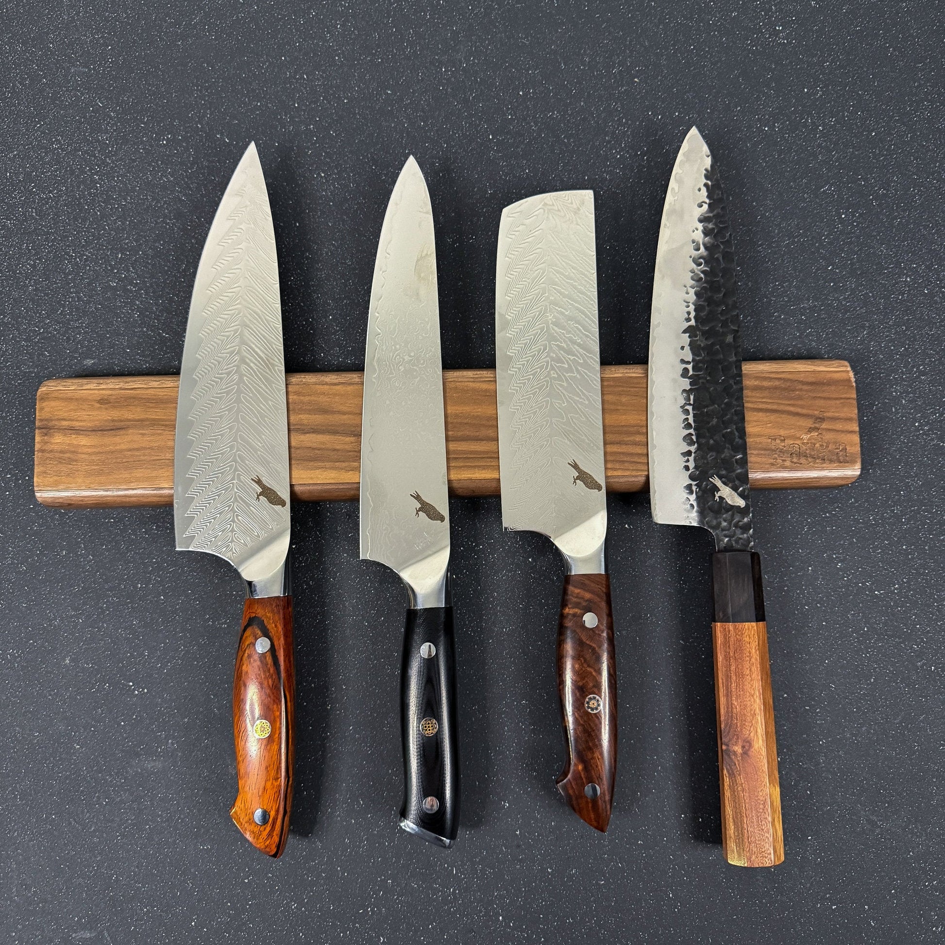 Barra Magnética Madera de Avellana 40cm para Pared-Accesorios de Cocina