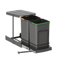 Basurero 2X12L Para Puerta 400 mm1#Gris