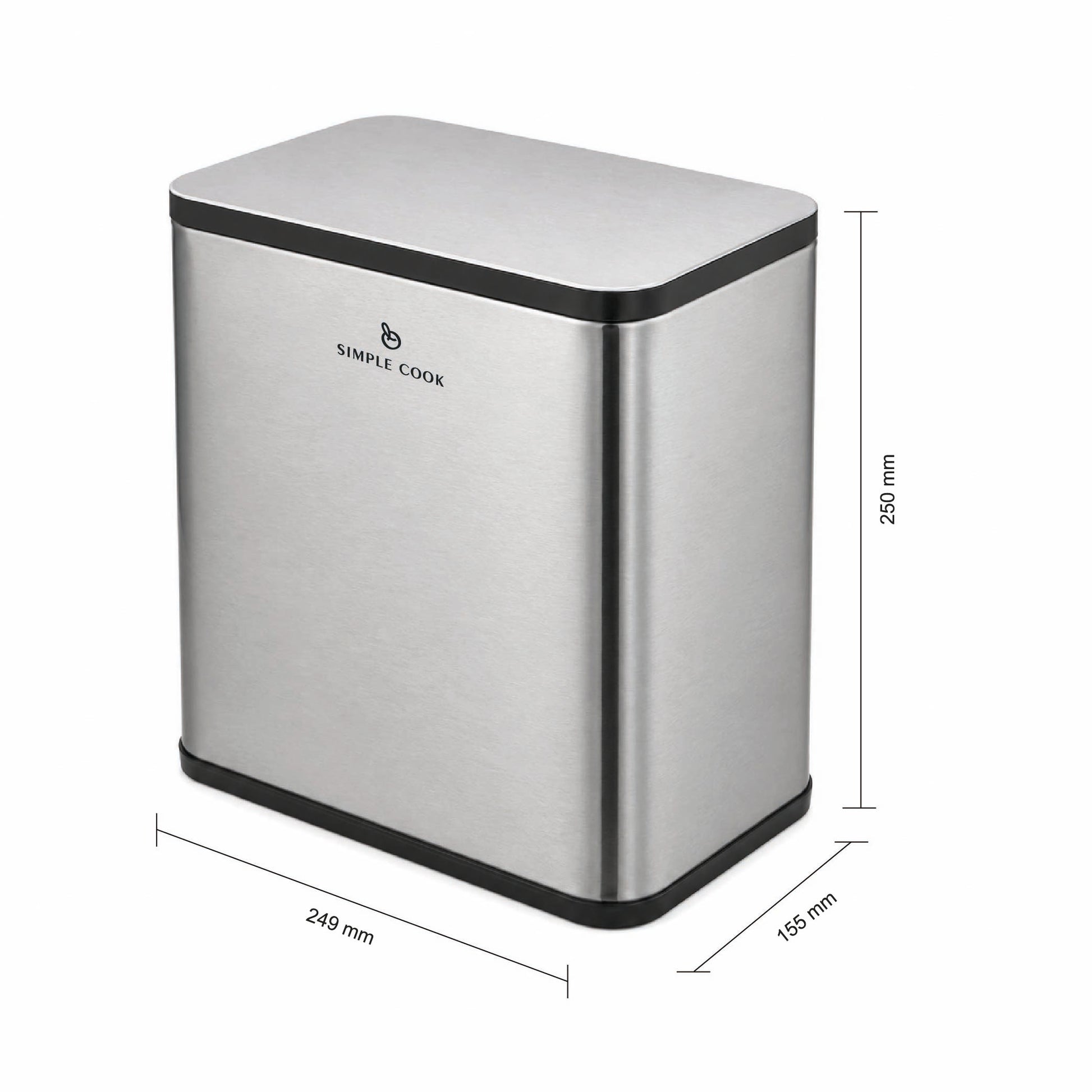 Basurero Antihuellas 5 Lts Simple Cook-Basureros